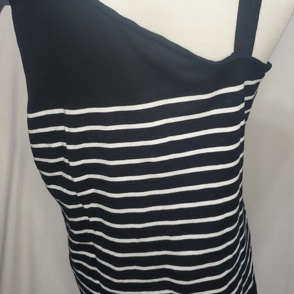 NWT Black and White August Silk One Shoulder Top Size XL - Picture 4 of 7